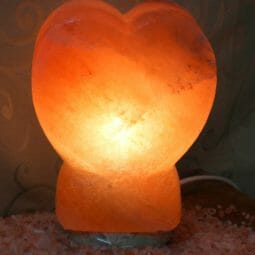 Heart Salt Lamp (12V - 12W) 6 Crafted Himalayan Heart Salt Lamp