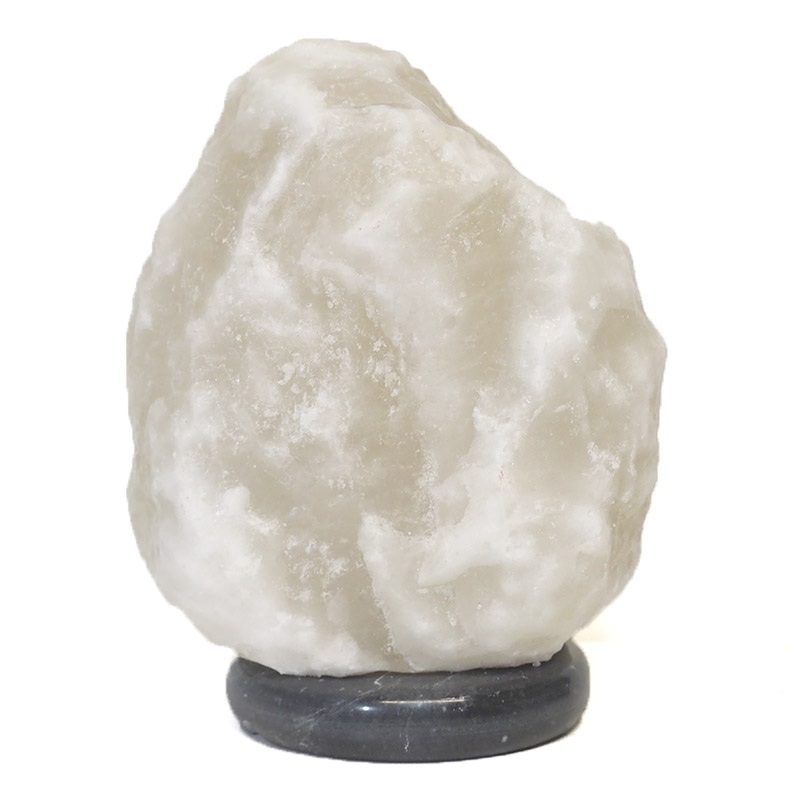 3-5kg White Himalayan Salt Lamp – Marble Base (12V – 12W)