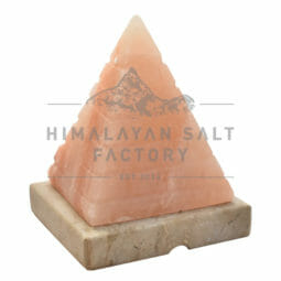 Crafted Himalayan Pyramid Brick Salt Lamp