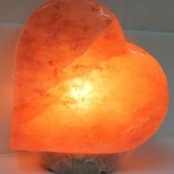 Pink Sideways Heart Salt Lamp (12V - 12W) 7 Crafted Himalayan Heart Sideways Salt Lamp