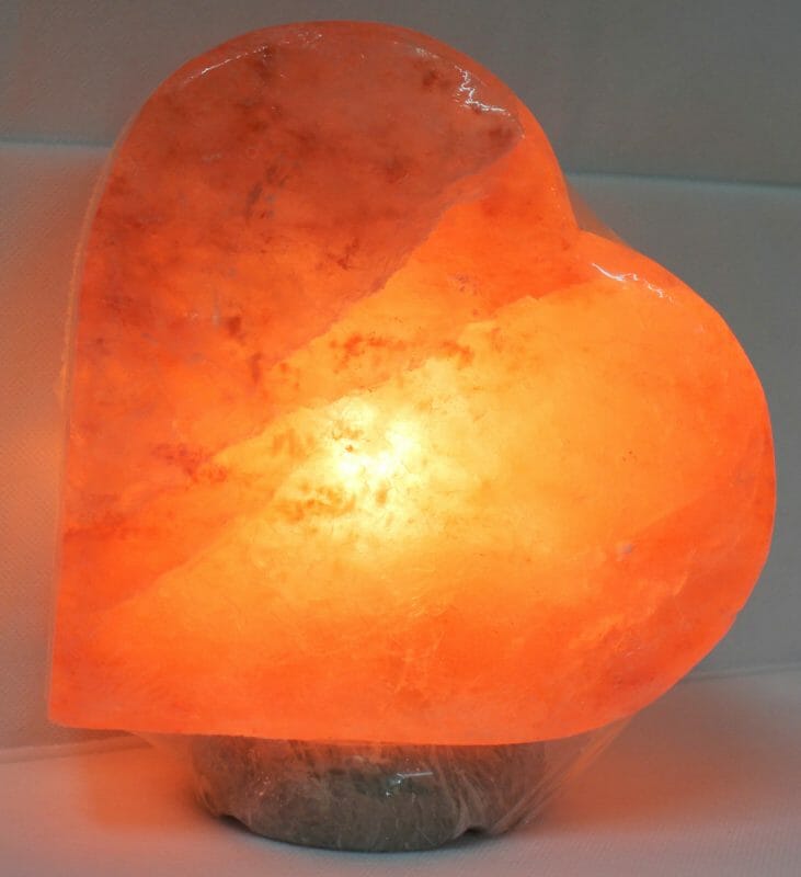 Pink Sideways Heart Salt Lamp (12V - 12W) 4 Crafted Himalayan Heart Sideways Salt Lamp