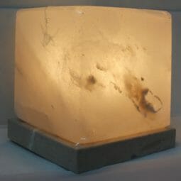 Crafted Himalayan White Cube Salt Lamp
