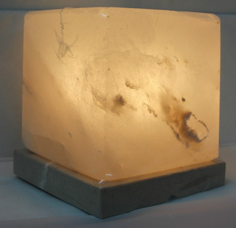 White Cube Salt Lamp 3 Crafted Himalayan White Cube Salt Lamp
