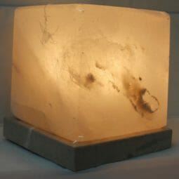White Cube Salt Lamp 6 Crafted Himalayan White Cube Salt Lamp
