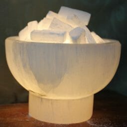 Selenite Firebowl Lamp
