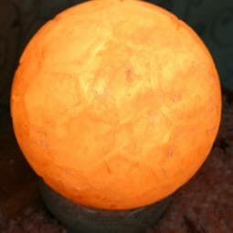 Crafted Himalayan Salt Soccer Lamp