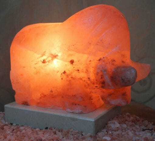 Crafted Himalayan Bull Salt Lamp