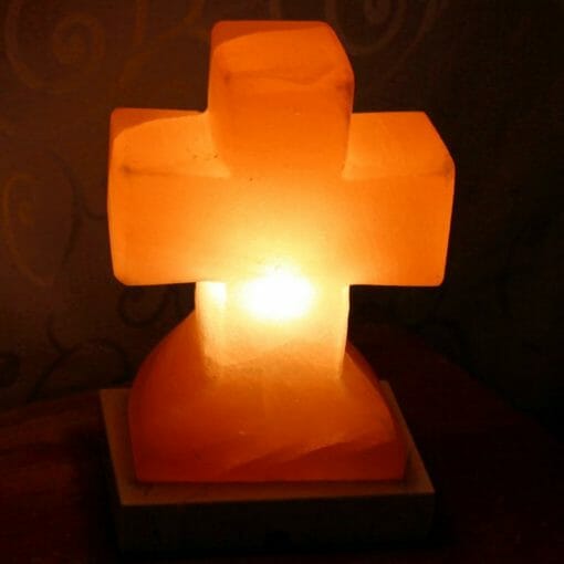Crafted Himalayan Cross Salt Lamp