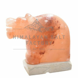 Crafted Himalayan Hippo Salt Lamp