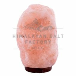 3-5kg Natural Shaped Himalayan Salt Lamp Timber Base