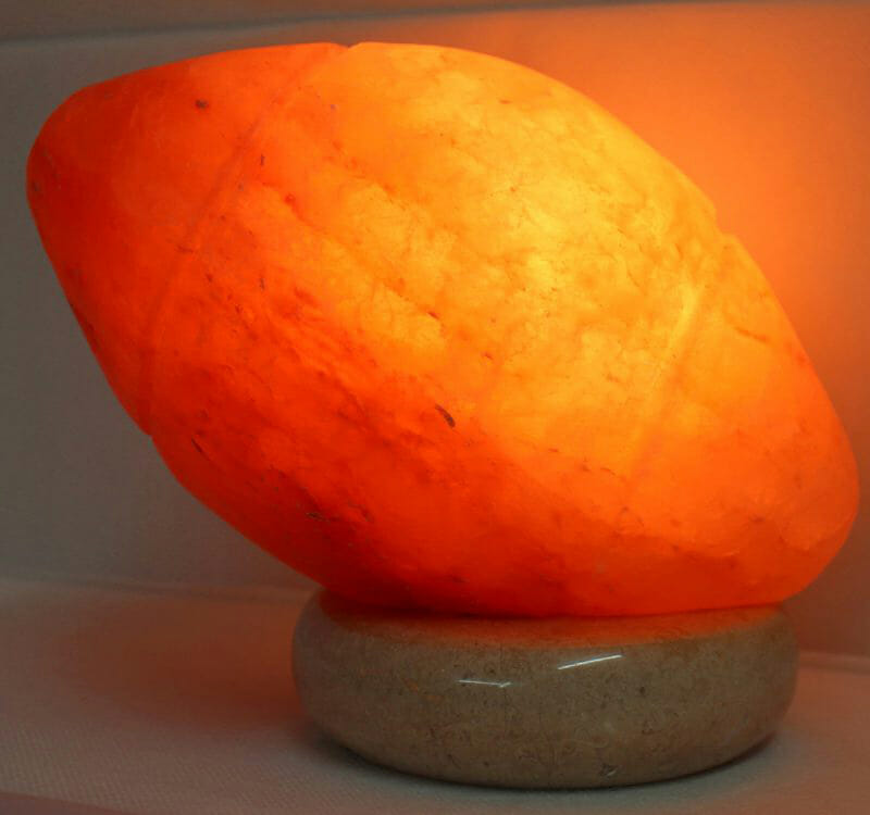 Football Salt Lamp (12V - 12W) 4 Crafted Himalayan Football Salt Lamp