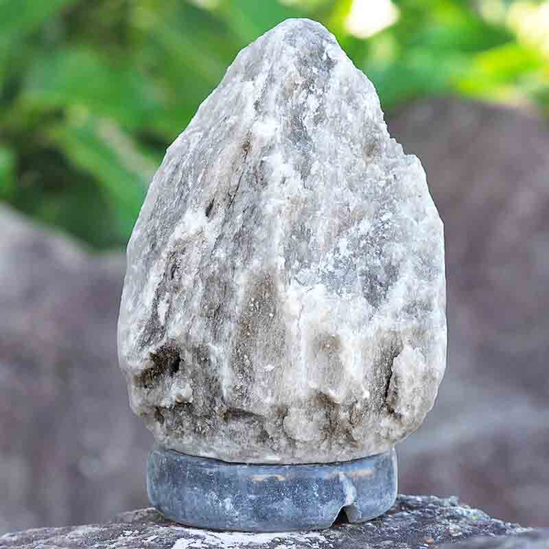 2-3kg Grey Himalayan Salt Lamp - Marble Base 2 2-3kg Grey Himalayan Salt Lamp – Marble Base