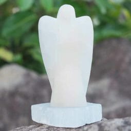 Selenite Angel Lamp