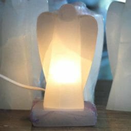 Selenite Angel Lamp