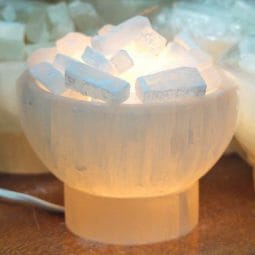 Selenite Fire Bowl Lamp opt 3