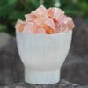 Selenite Fire Bowl Lamp with orange selenite chunks opt 2