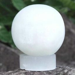 Selenite Sphere Lamp