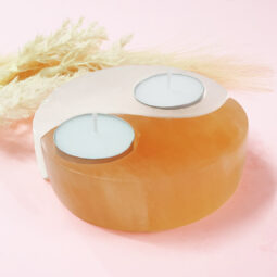 Selenite Ying Yang Tealight Holder | Crystal Factory