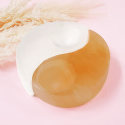 Selenite Ying Yang Tealight Holder | Crystal Factory
