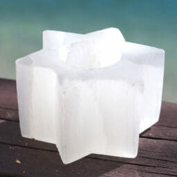 Star Selenite Tealight Candle Holder