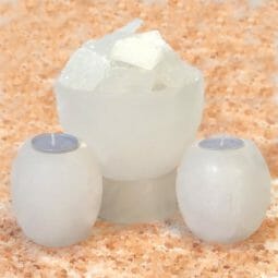 Selenite Fire Bowl Lamp Package
