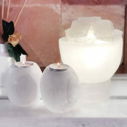 Selenite Fire Bowl Lamp Package