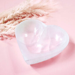 Selenite Heart Bowl 12cm | Crystal Factory