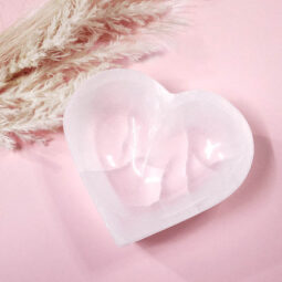 Selenite Heart Bowl 12cm | Crystal Factory