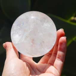 0.5kg Clear Quartz Crystal Sphere | Himalayan Salt Factory