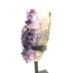 0.82kg Natural Amethyst Geode Sculpture on Iron Stand [AME15]