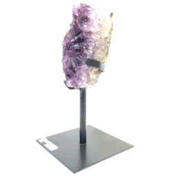 0.82kg Natural Amethyst Geode Sculpture on Iron Stand [AME15]