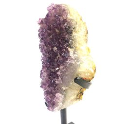 0.82kg Natural Amethyst Geode Sculpture on Iron Stand [AME18]