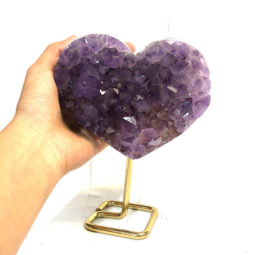 1.10kg Natural Amethyst Geode Heart [AME26]