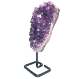 1.275kg Natural Amethyst Geode Sculpture on Iron Stand [AME30]