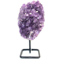 1.275kg Natural Amethyst Geode Sculpture on Iron Stand [AME30]