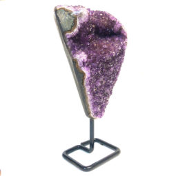 1.86kg Natural Amethyst Geode Sculpture on Iron Stand [AME31]