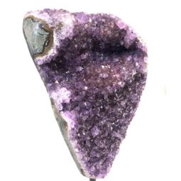 1.86kg Natural Amethyst Geode Sculpture on Iron Stand [AME31]