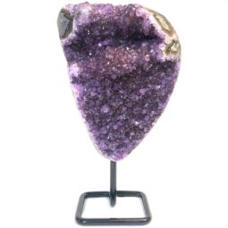 1.86kg Natural Amethyst Geode Sculpture on Iron Stand [AME31]