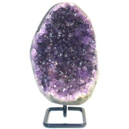 2.085kg Natural Amethyst Geode Sculpture on Iron Stand [AME32]