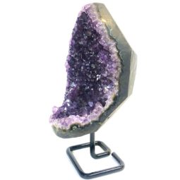 2.085kg Natural Amethyst Geode Sculpture on Iron Stand [AME32]