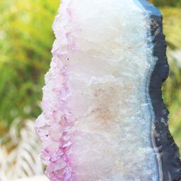 2.85kg Natural Amethyst Lamp with Timber Base [CRY409] | Himalayan Salt Factory