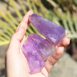 3x Amethyst Terminated Points 8 3 Healing Amethyst Terminated Point | Himalayan Salt Factory