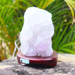 3.25kg Natural Amethyst Lamp with Timber Base [CRY407] | Himalayan Salt Factory