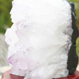 3.25kg Natural Amethyst Lamp with Timber Base [CRY407] | Himalayan Salt Factory