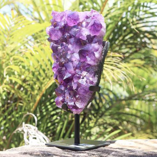 3.60kg Natural Amethyst Geode Sculpture on Iron Stand [AME33]