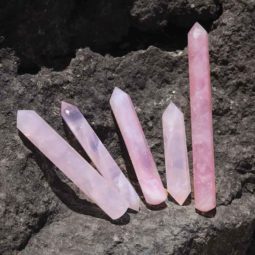 5 Massage Rose Quartz Terminated Point | Himalayan Salt Factory