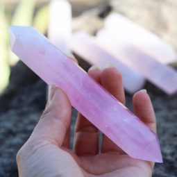 5 Massage Rose Quartz Terminated Point | Himalayan Salt Factory