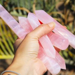 5 Massage Rose Quartz Terminated Point | Himalayan Salt Factory