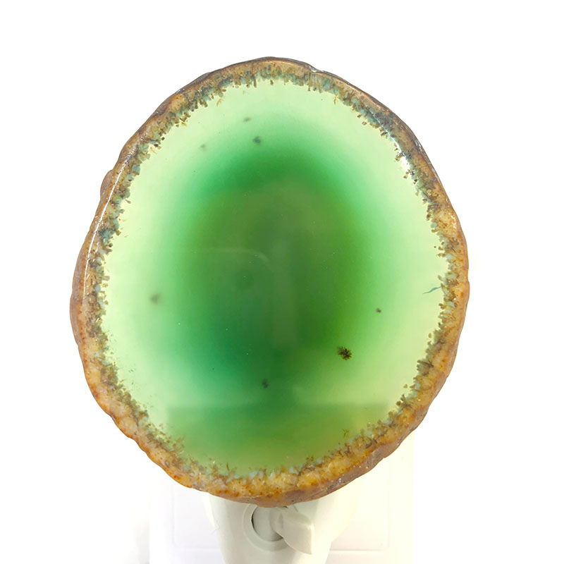Agate Slice Night Light - Green 6 Agate Slice Night Light - Green