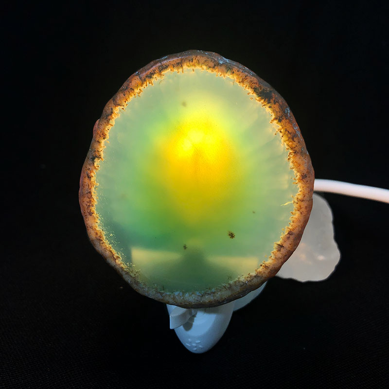 Agate Slice Night Light - Green 9 Agate Slice Night Light - Green